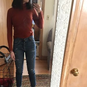 Cashmere Sweater Rust Colored Xs 